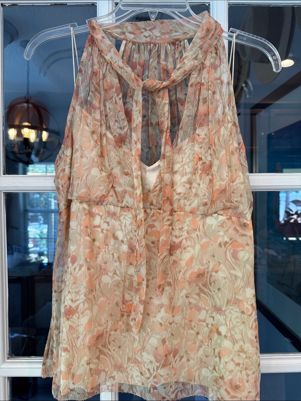 Saks Fifth Avenue signature Neesa silk halter blouse size M NWT